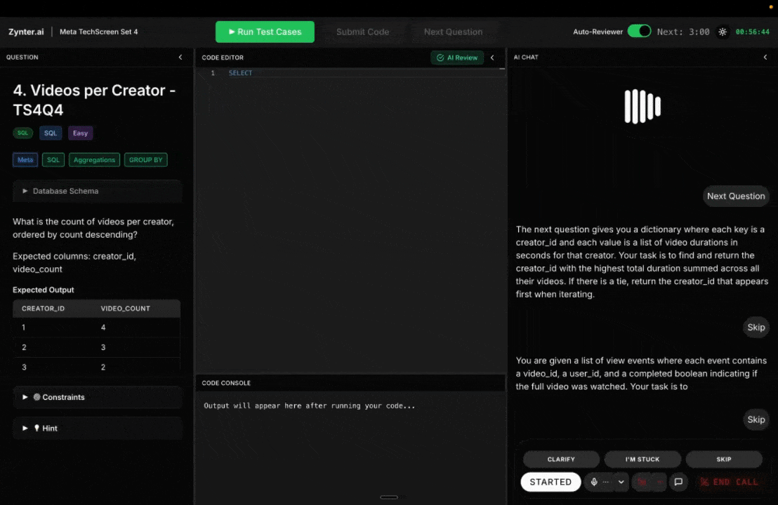 SQL Queries interview demo