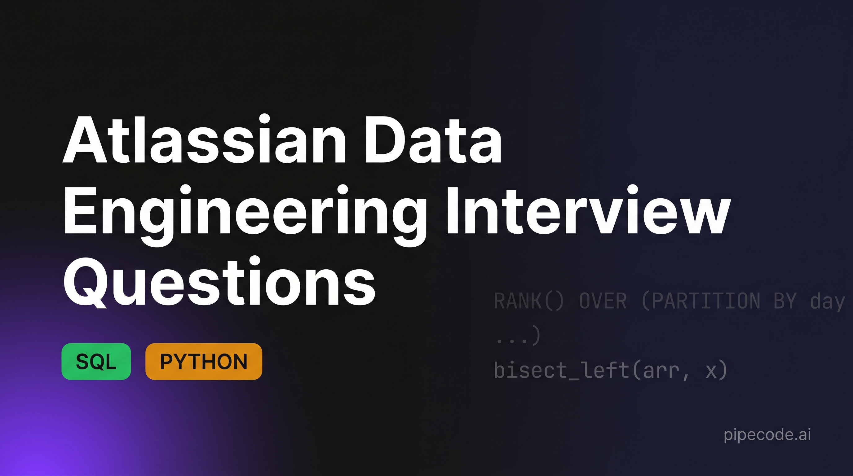 Atlassian Data Engineering Interview Questions