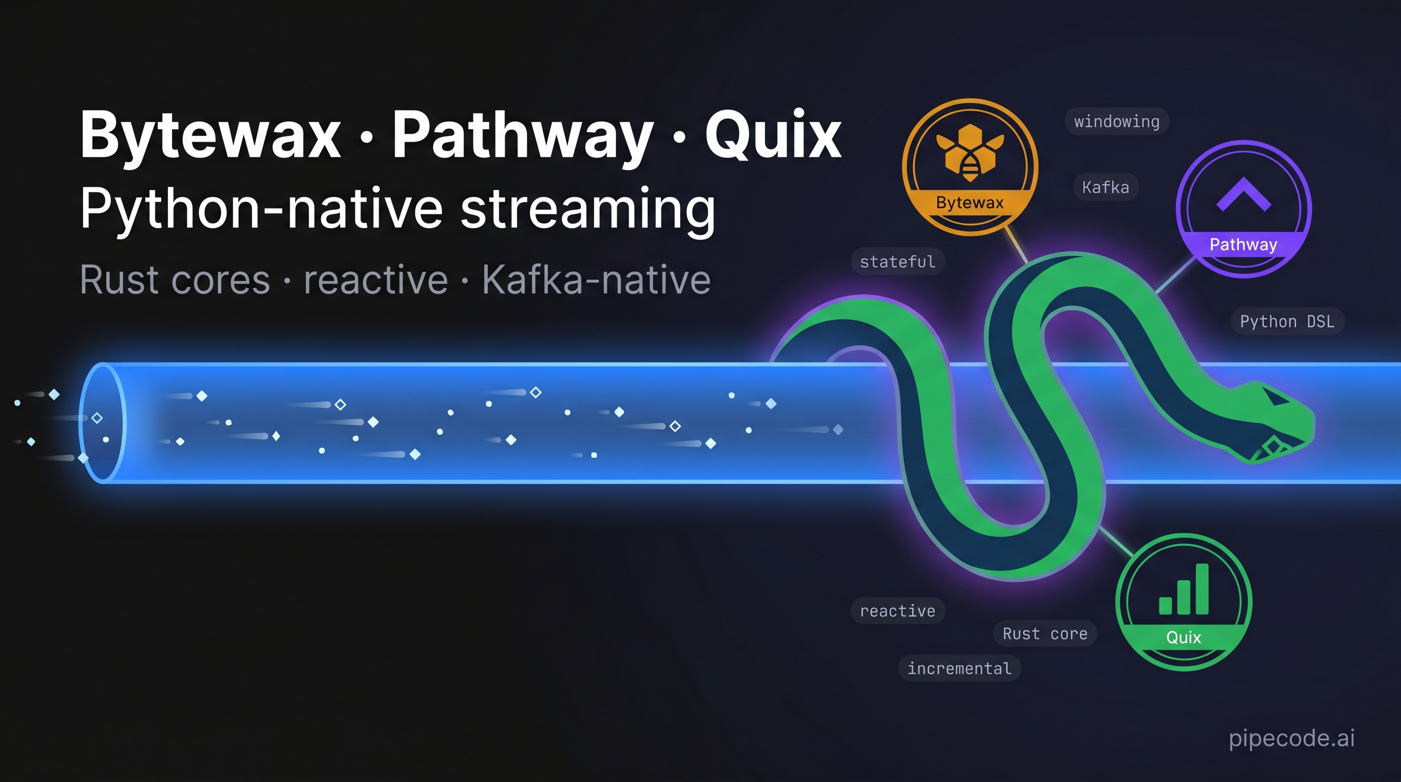 Bytewax, Pathway & Quix: Python-Native Streaming Frameworks Compared