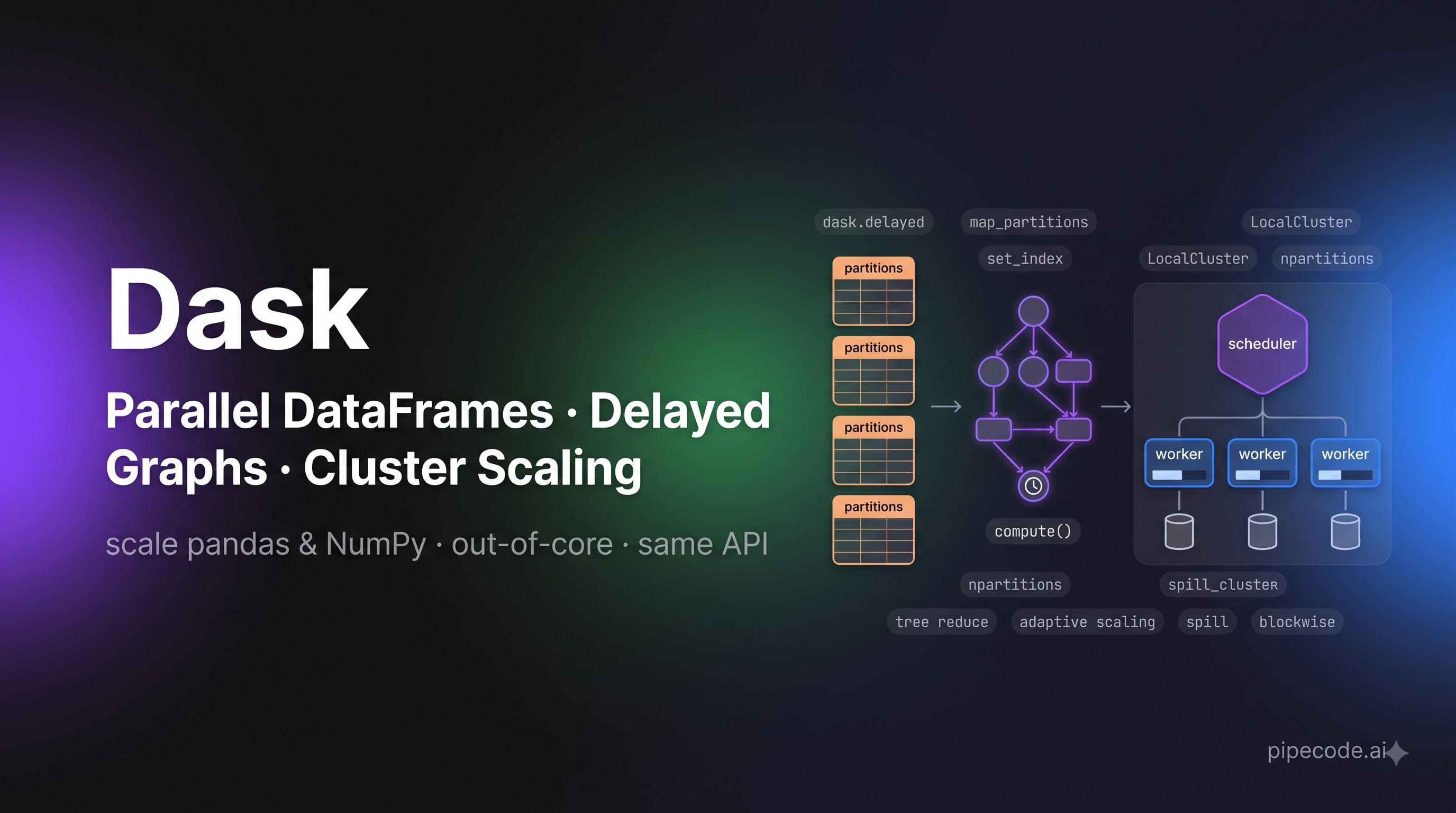 Dask for Data Engineering: Parallel DataFrames, Delayed Graphs & Cluster Scaling