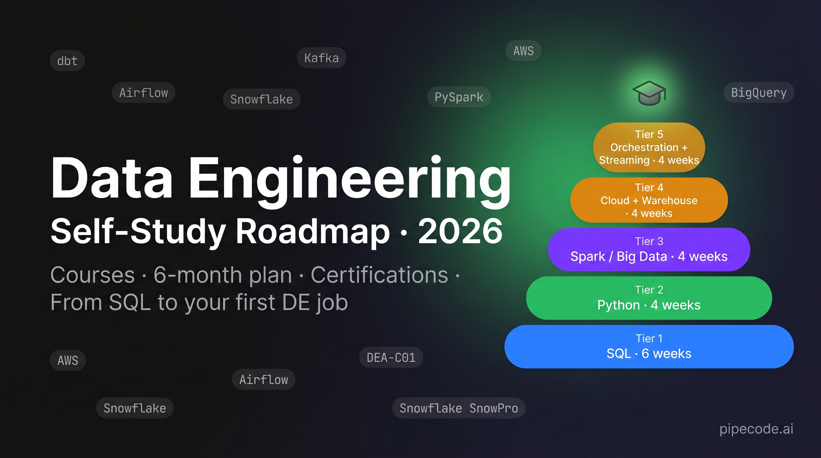 Data Engineering Courses & Self-Study Roadmap (2026): From SQL to Your First DE Job