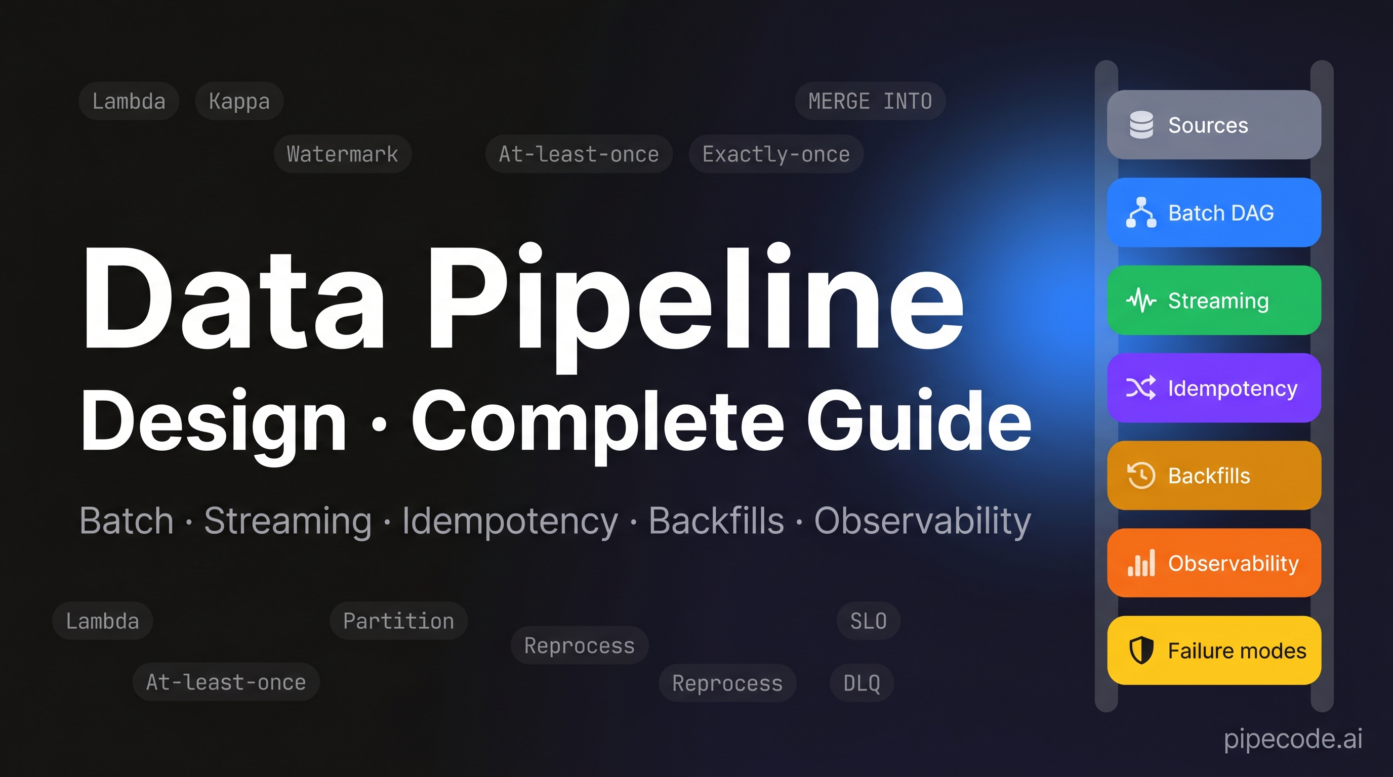Data Pipeline Design: Batch vs Streaming, Idempotency, Backfills