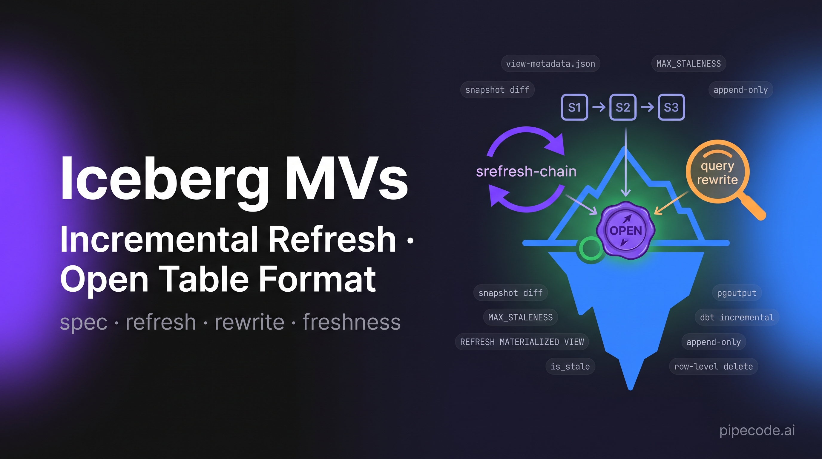 Iceberg Materialized Views: Incremental Refresh on Open Table Format