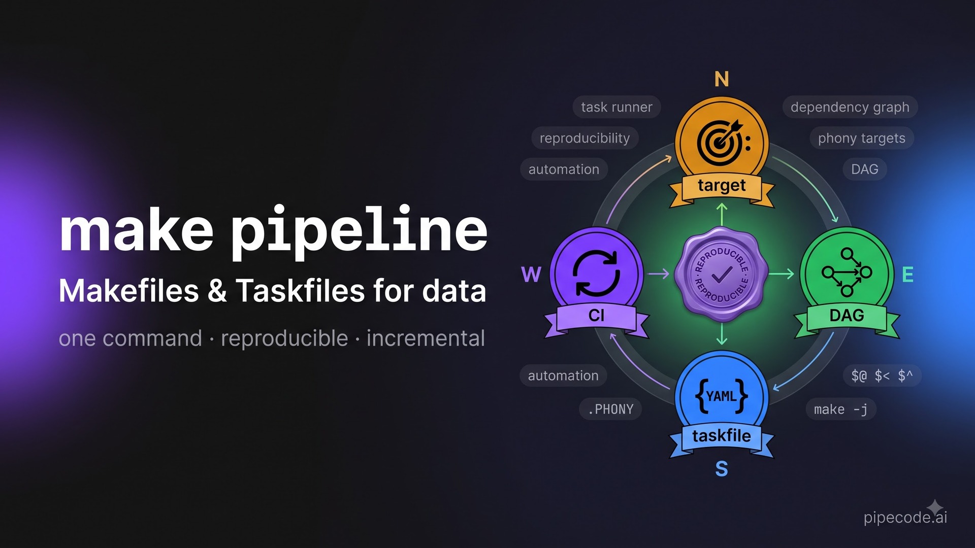 Makefiles & Taskfiles for Reproducible Data Workflows