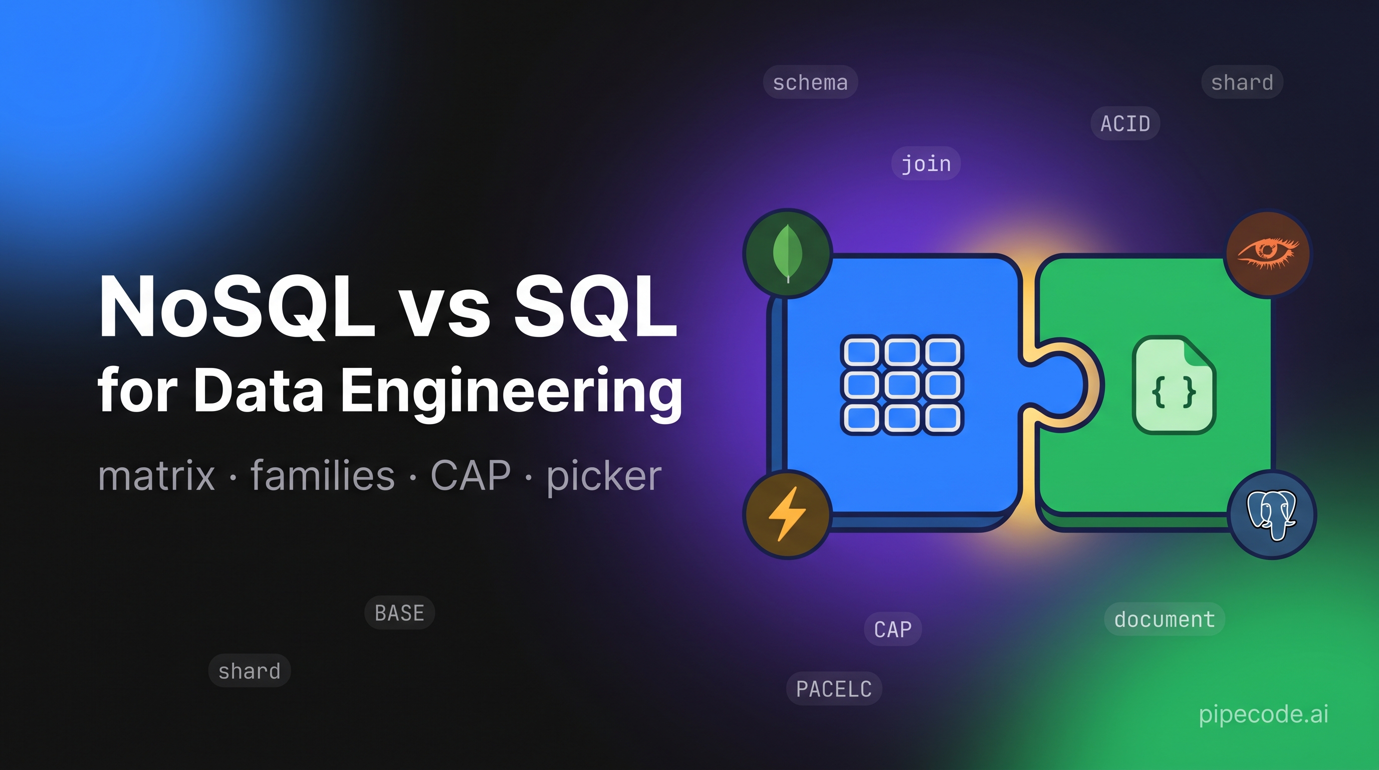 NoSQL vs SQL for Data Engineering: When to Pick Mongo, Cassandra, DynamoDB or Postgres