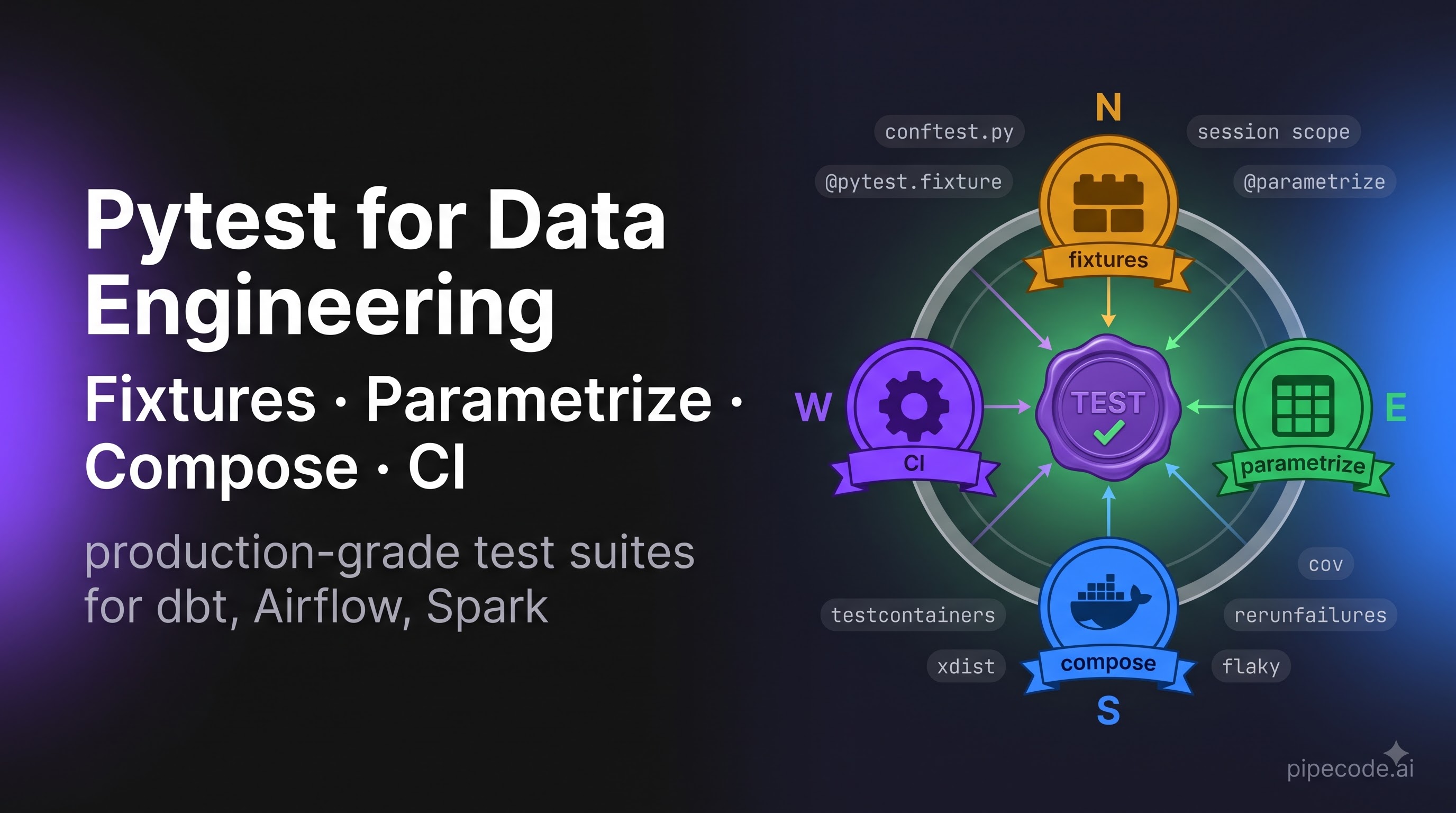 Pytest for Data Engineering: Fixtures, Parametrization & Docker-Compose Integration Tests