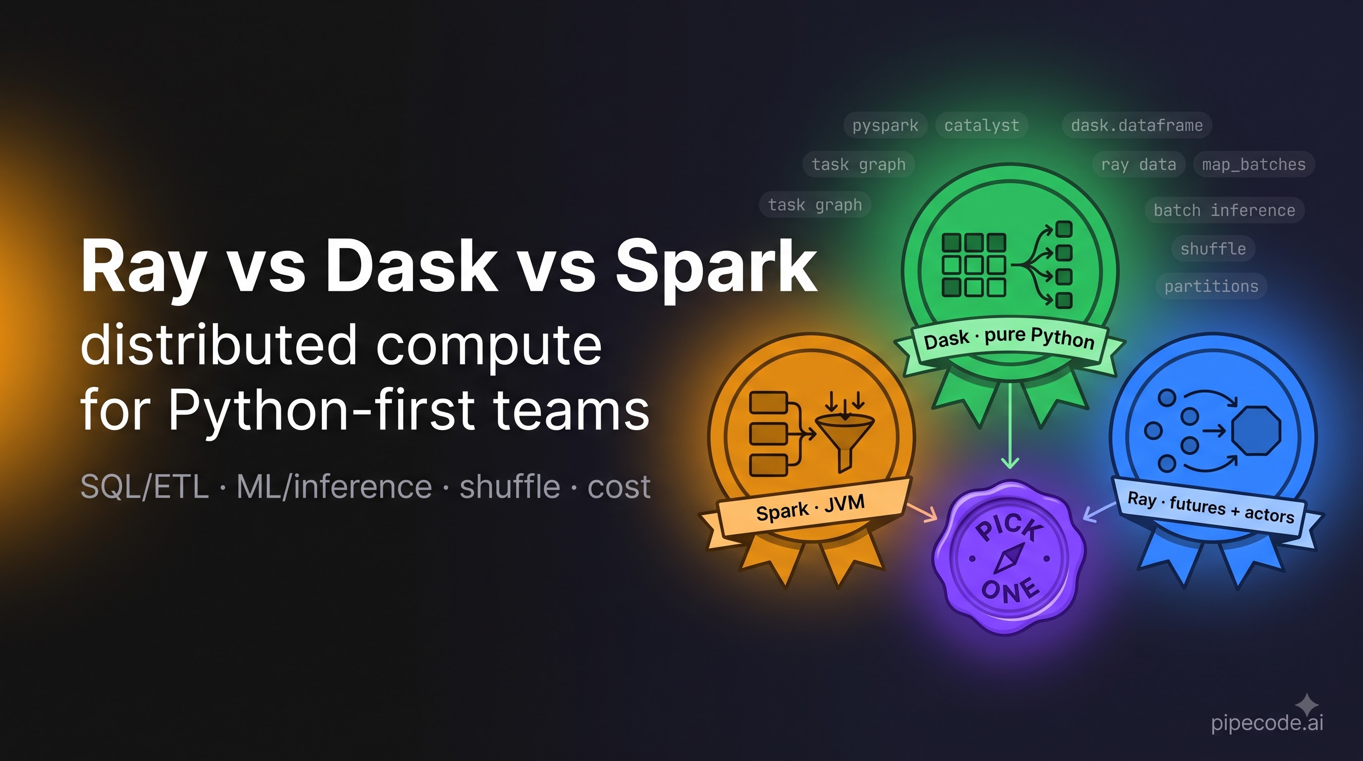 Ray vs Dask vs Spark: Choosing a Distributed Compute Engine for Python-First Teams