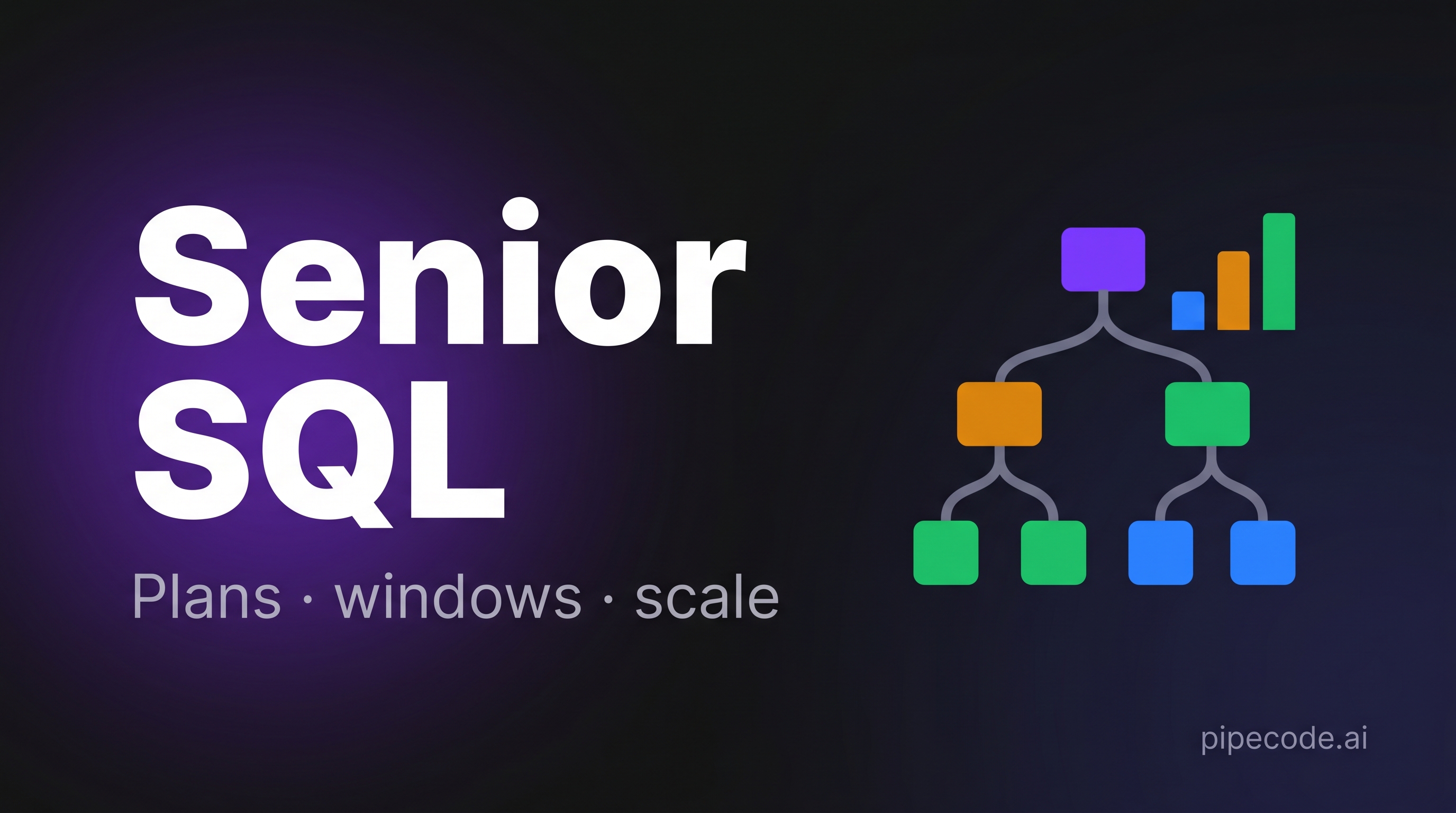 Senior SQL: Advanced Joins, Window Analytics, Plans, Indexing & Production Mindset