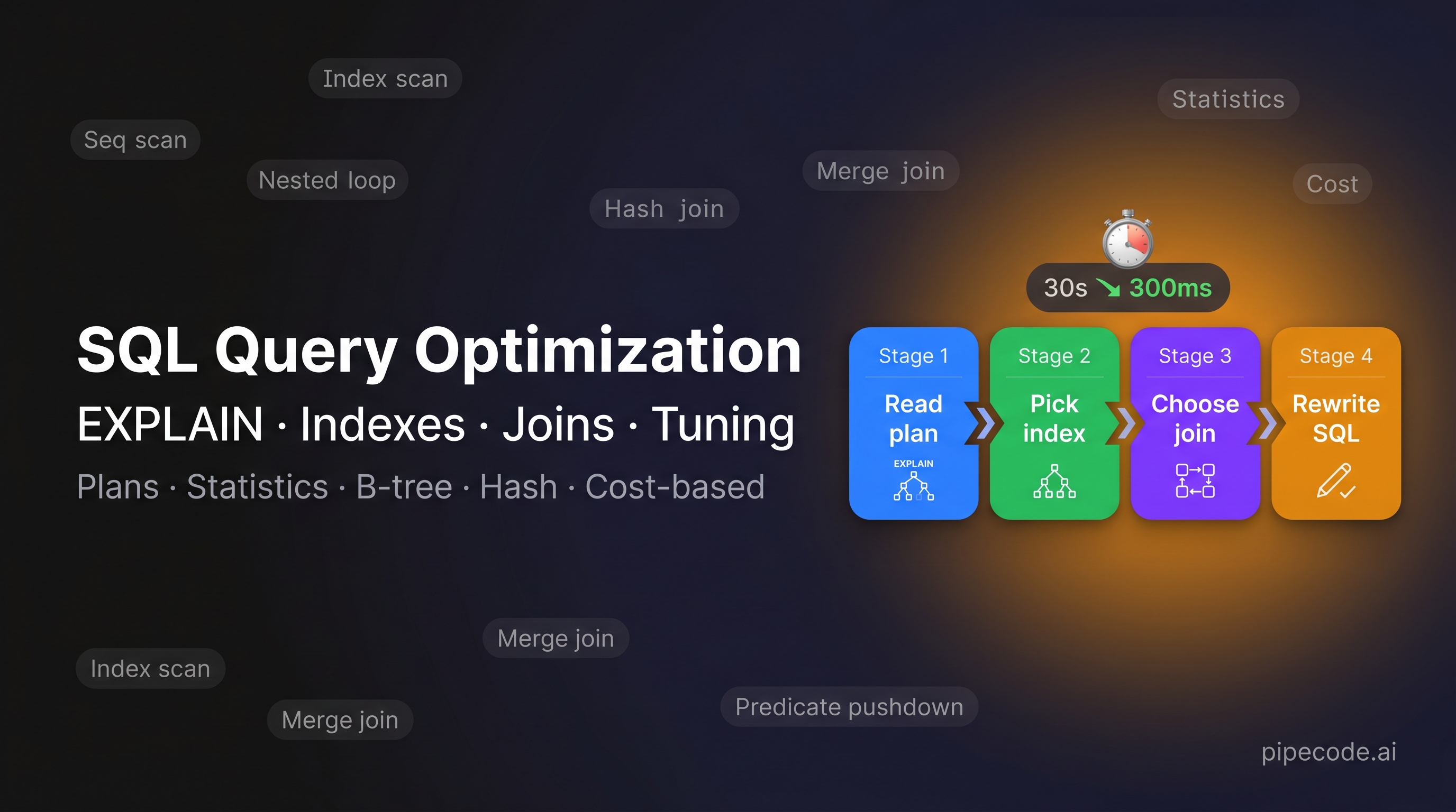 SQL Query Optimization: EXPLAIN Plans, Indexes & Tuning Techniques for Data Engineers