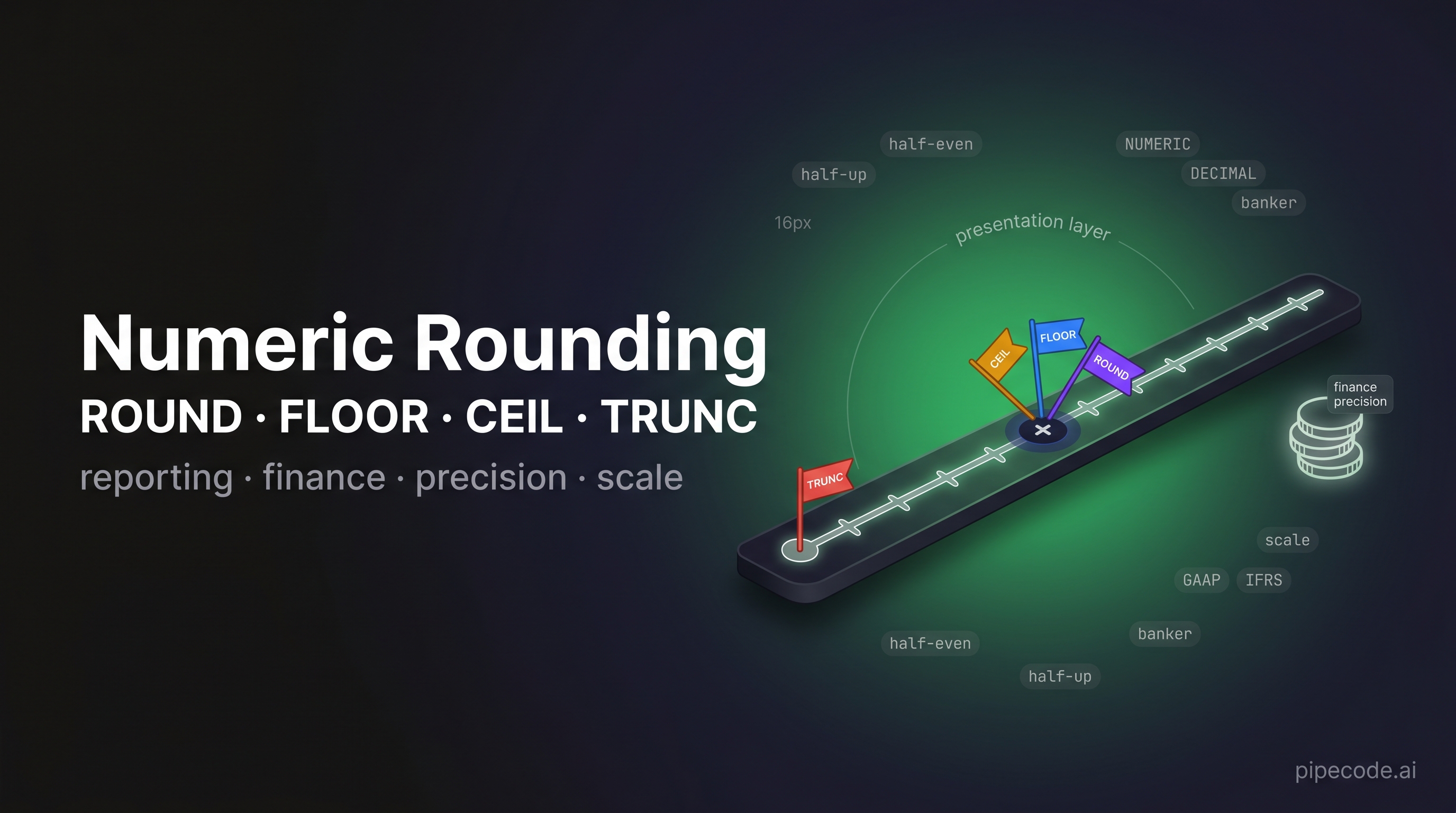 SQL ROUND, FLOOR, CEIL & TRUNC: Numeric Rounding for Reporting & Finance